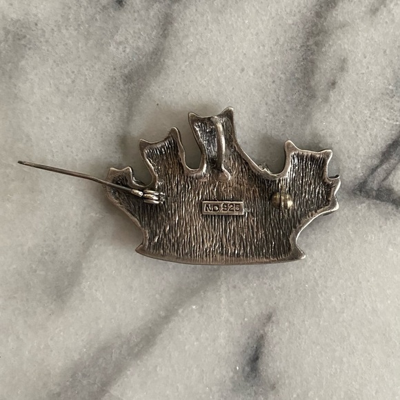 Norwegian Design 925 Sterling Silver Pin Pendant Basket Of Cats Kittens 19g - Picture 6 of 8